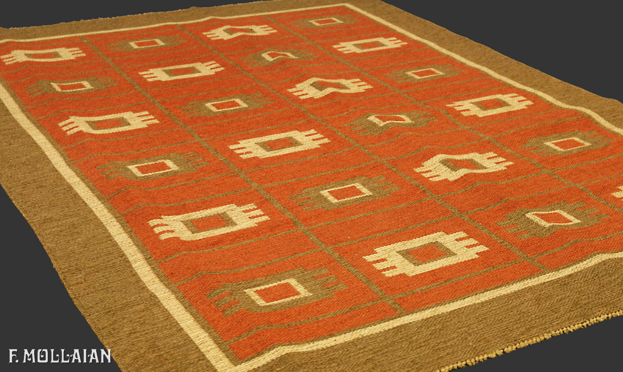 Kilim Semi Antico svedese Double Face  n°:11122886